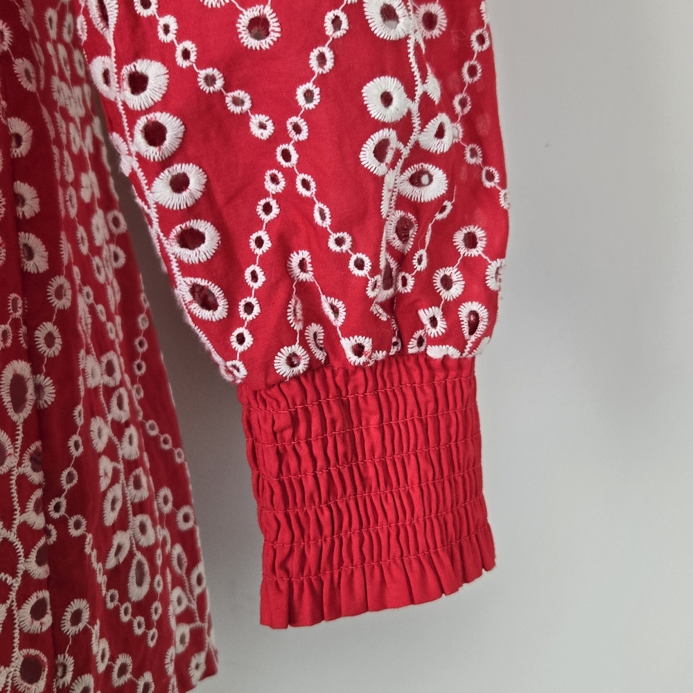 CABI Lyric Embroidered Eyelet Blouse - Picture 6 of 10